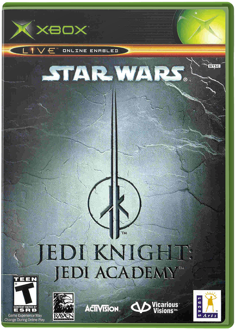 Star Wars Jedi Knight Jedi Academy box art for Xbox